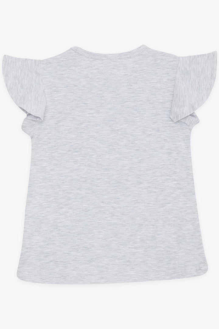 BRE Breeze Girl's T-Shirt Cute Mermaid Printed 3-8 Years, Light Grey Melange - Virginia Beach