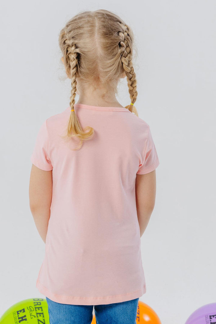 BRE Breeze Girl's T-Shirt Magical Unicorn Printed 1.5-5 Years, Salmon - Mazara del Vallo