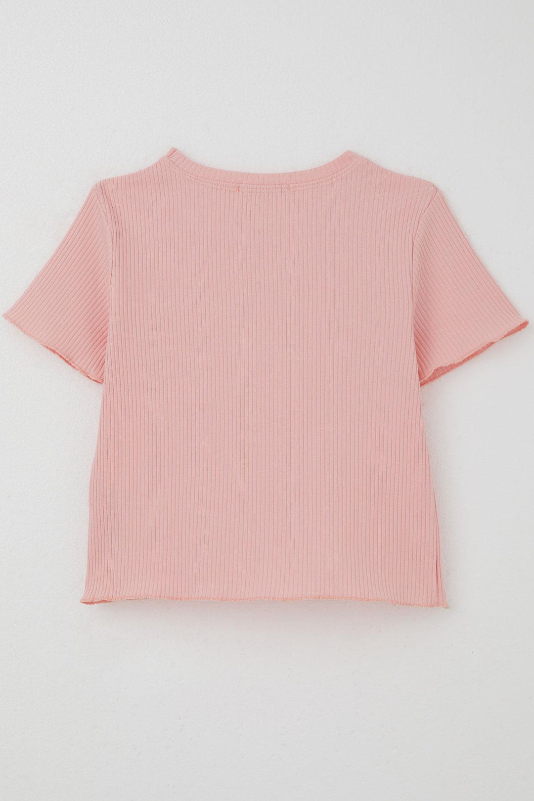 BRE Breeze Girl's T-shirt with Tulle Flower Embroidery Beaded Belt Accessory Size 84 Years, Pink - Clay