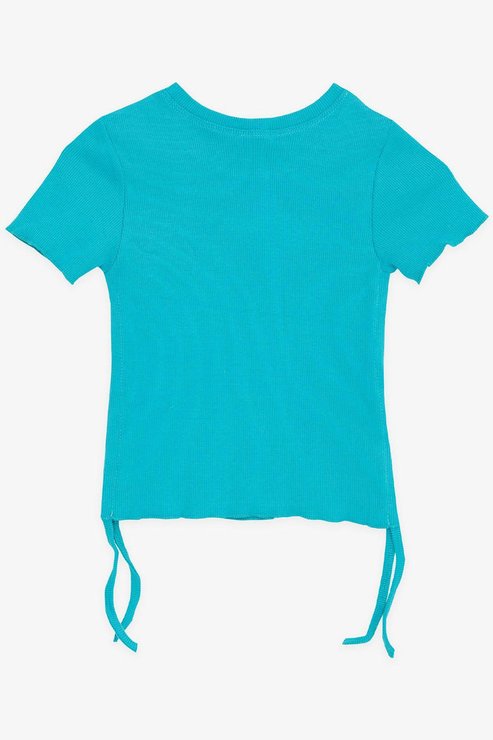 BRE Breeze Girl's T-Shirt with Ruched Sides, 84 Years, Turquoise - Nettuno