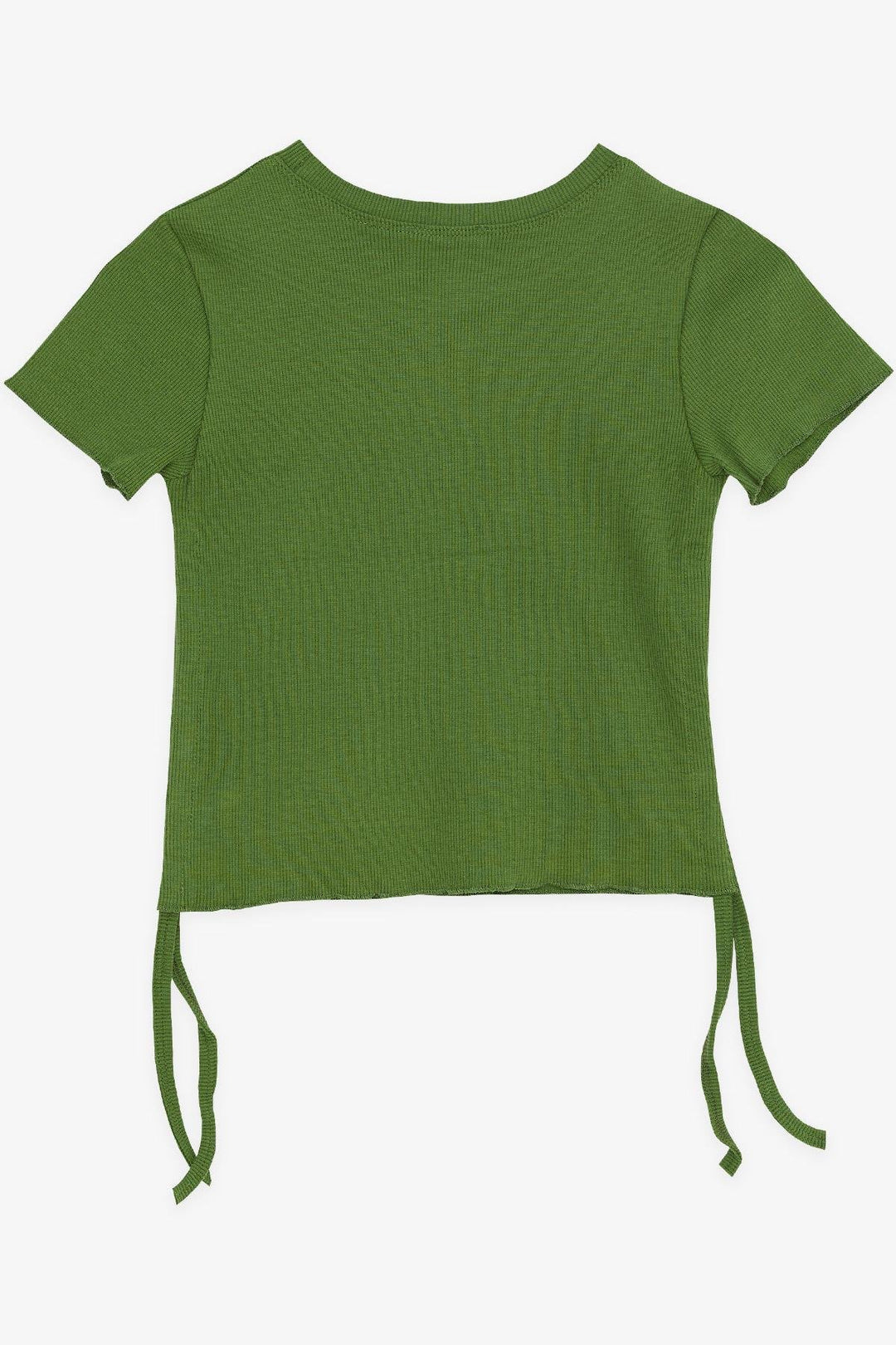 BRE Breeze Girl's T-Shirt with Gathered Sides 84 Years, Khaki Green - Severn