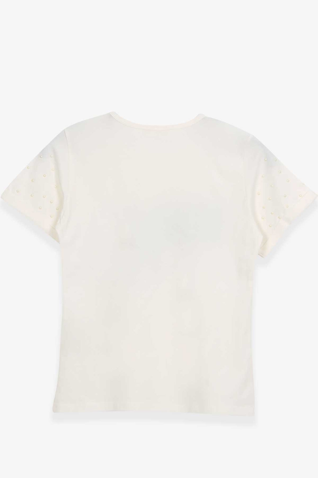 BRE Breeze Girl's T-shirt with Printed Text, 96 Years, Ecru - Georgetown