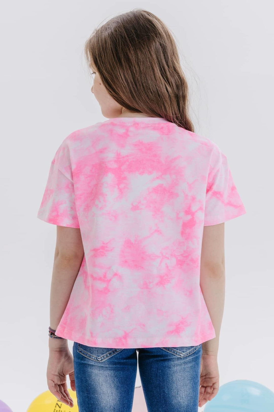 BRE Breeze Girl's T-shirt with Printed Text, 84 Years, Neon Pink - Bamberg