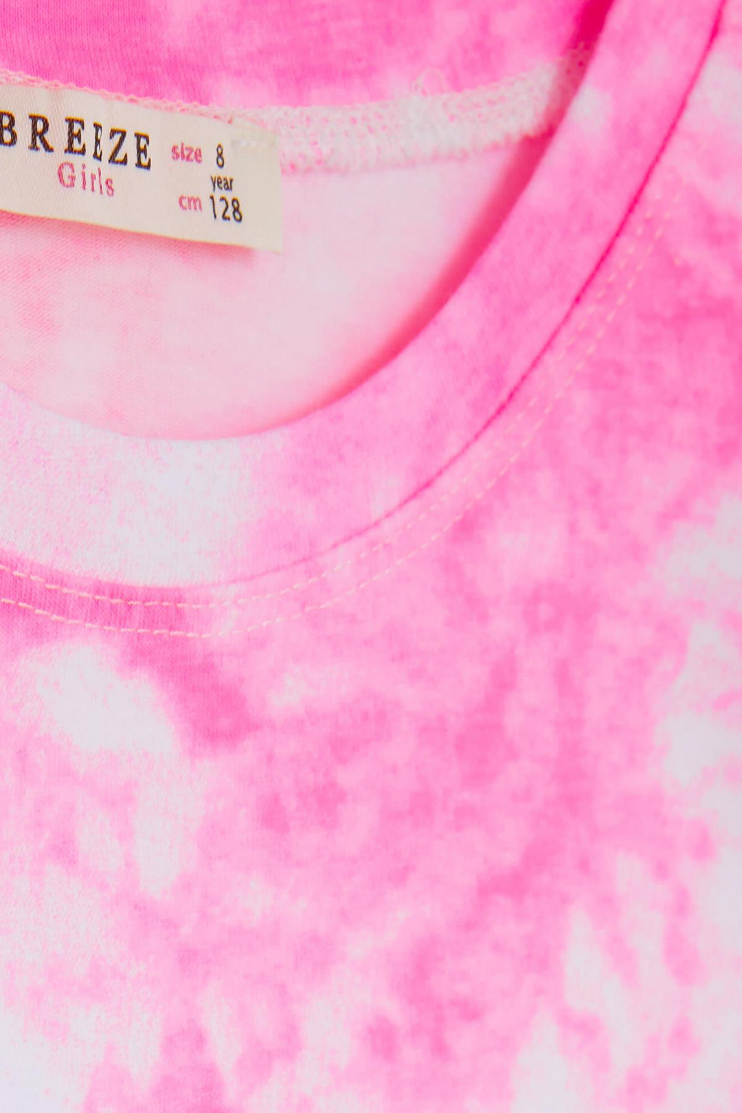 BRE Breeze Girl's T-shirt with Printed Text, 84 Years, Neon Pink - Bamberg