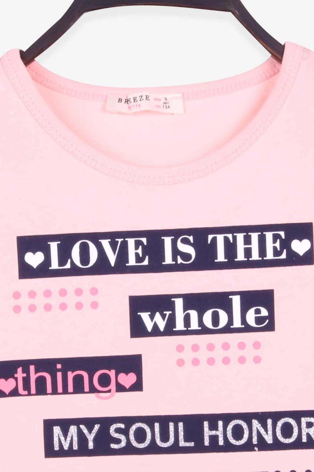 BRE Breeze Girl's T-Shirt with Printed Text, 94 Years, Salmon - Naucalpan de Juárez