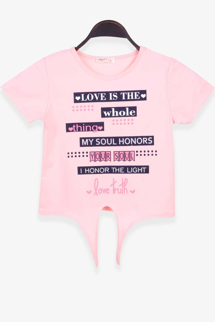 BRE Breeze Girl's T-Shirt with Printed Text, 94 Years, Salmon - Naucalpan de Juárez