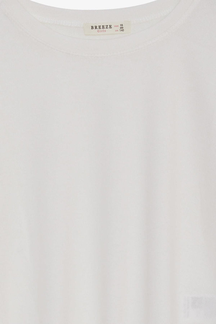BRE Breeze Girl's Sweater with Lace-Up Detail 94 Years, Beige - Meriden