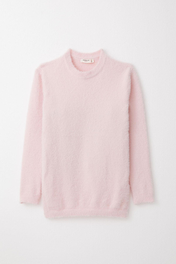 BRE Breeze Girl's Basic Sweater 84 Years, Pink - Silao