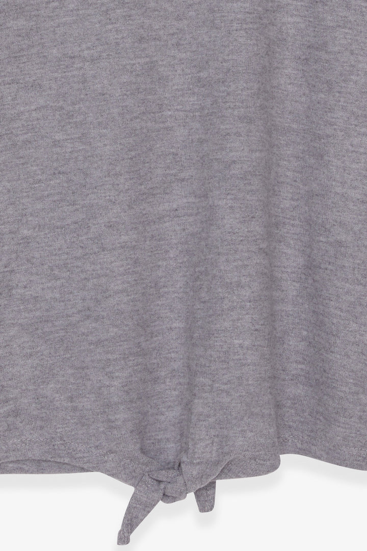 BRE Breeze Girl's Sweater with Front Laces 94 Years, Gray - Warwick