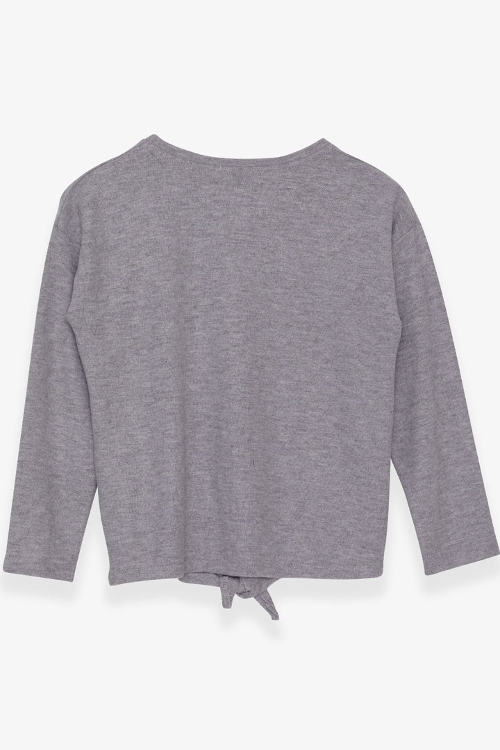 BRE Breeze Girl's Sweater with Front Laces 94 Years, Gray - Warwick