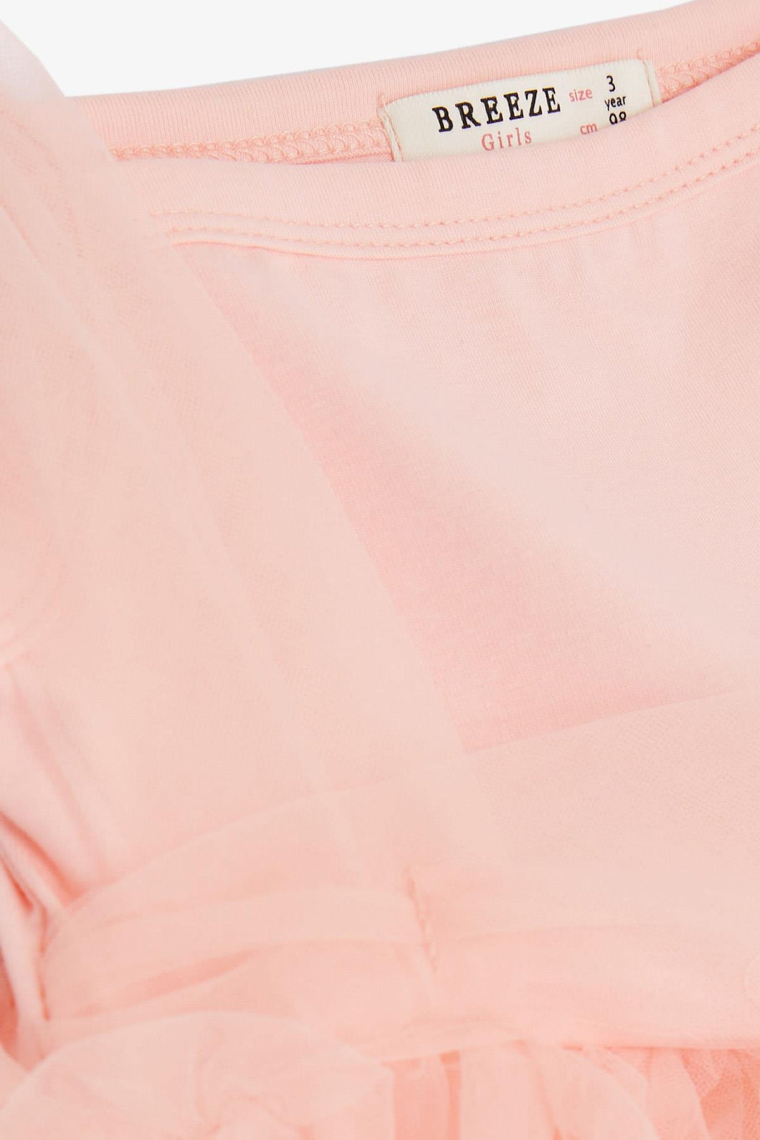 BRE Breeze Girl's Tulle Dress with Bow 1-4 Years, Salmon - Buxtehude
