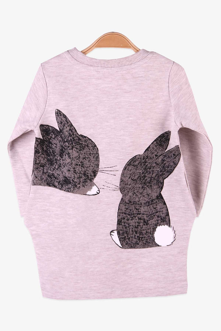 BRE Breeze Girl's Tunic with Rabbit Pattern 1.5-5 Years, Beige - Nürtingen
