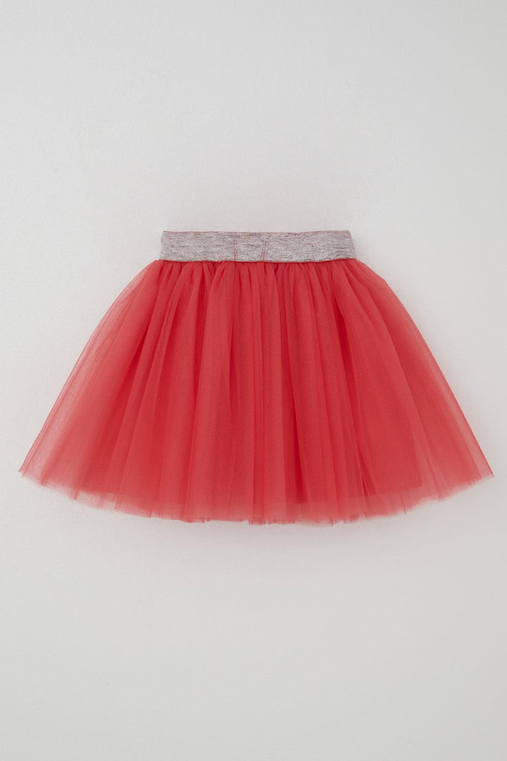 BRE Breeze Kız Çocuk Tütü Etek Beli Sim Detaylı Lastikli 50 Yaş, Mercan - Naucalpan de Juárez