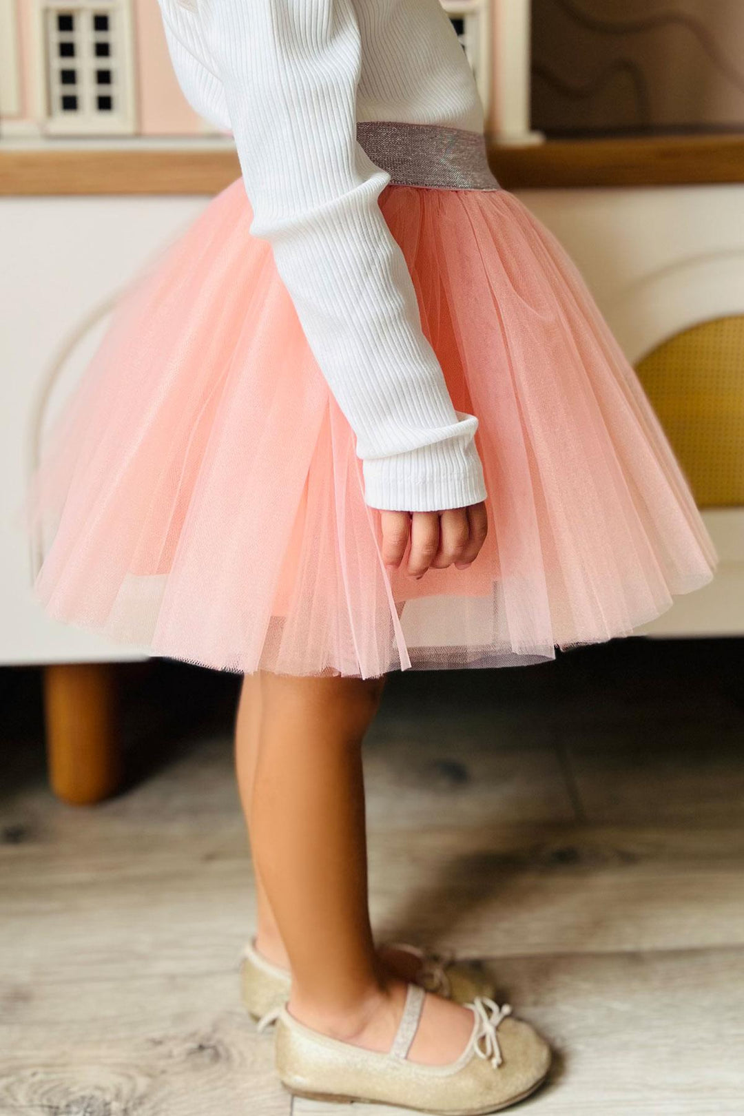 BRE Breeze Girl Child Tutu Skirt Waist Detailed Elastic 50 Years, Salmon - Blois