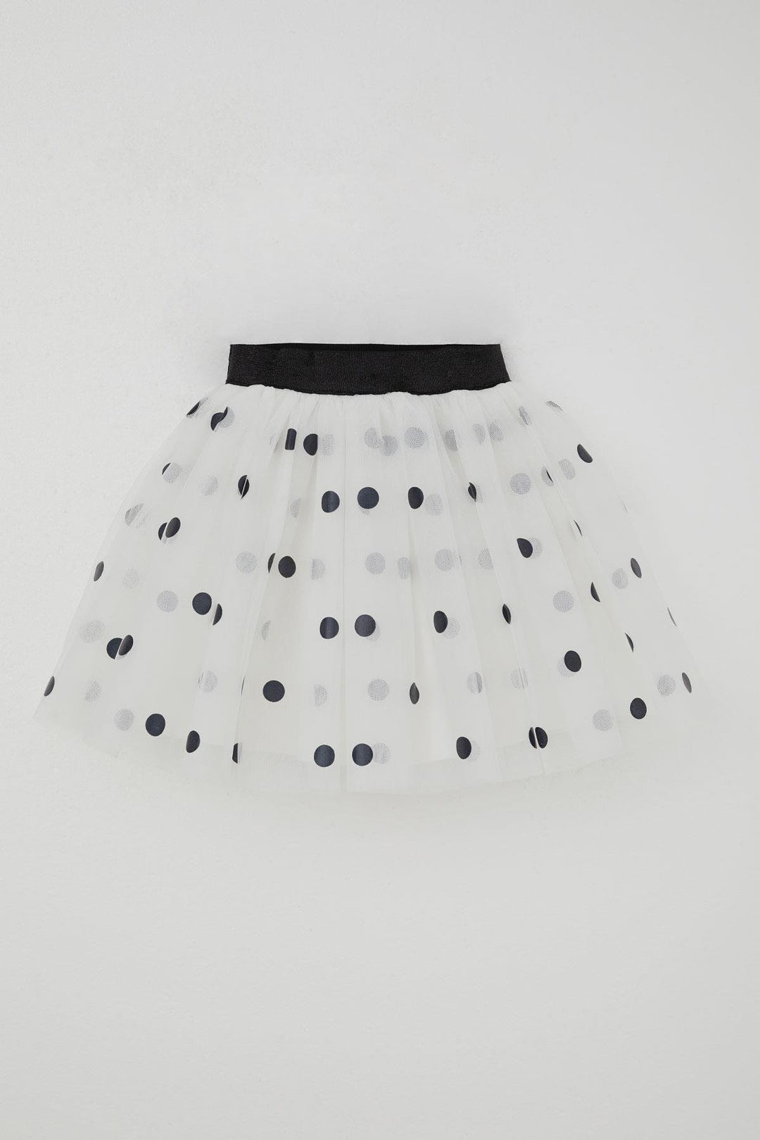 BRE Breeze Girl Child Tutu Skirt with Polka Dot Glitter Elastic Waistband 50 Years, White - Utica