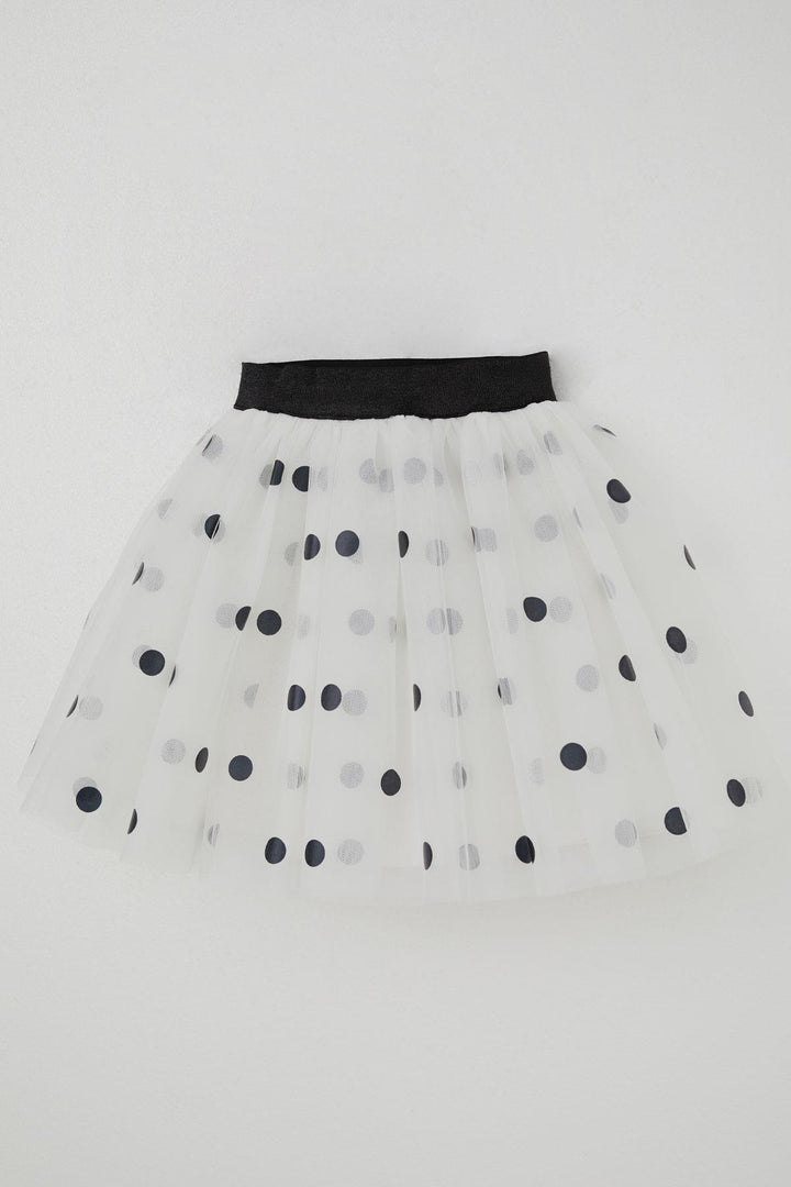 BRE Breeze Girl Child Tutu Skirt with Polka Dot Glitter Elastic Waistband 50 Years, White - Fuenlabrada