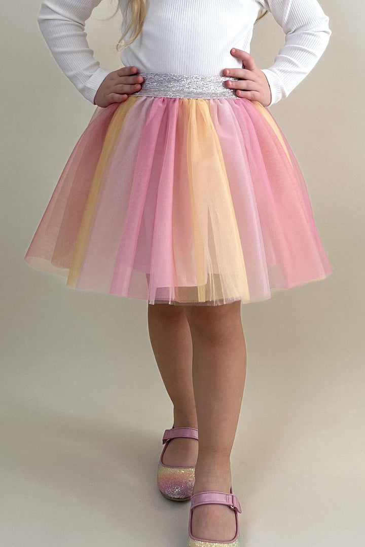 BRE Breeze Girl Child Tutu Skirt Colorful Tulle 50 Years, Mixed Color - Dronten