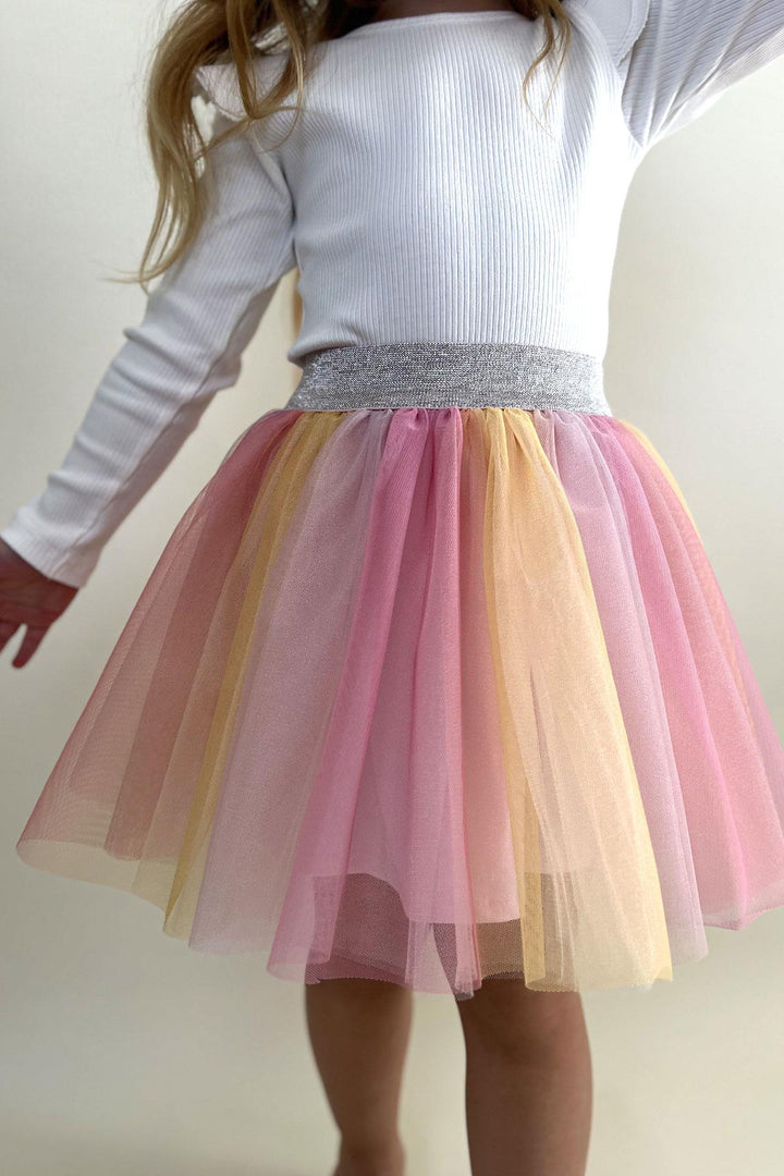 BRE Breeze Girl Child Tutu Skirt Colorful Tulle 50 Years, Mixed Color - Dronten