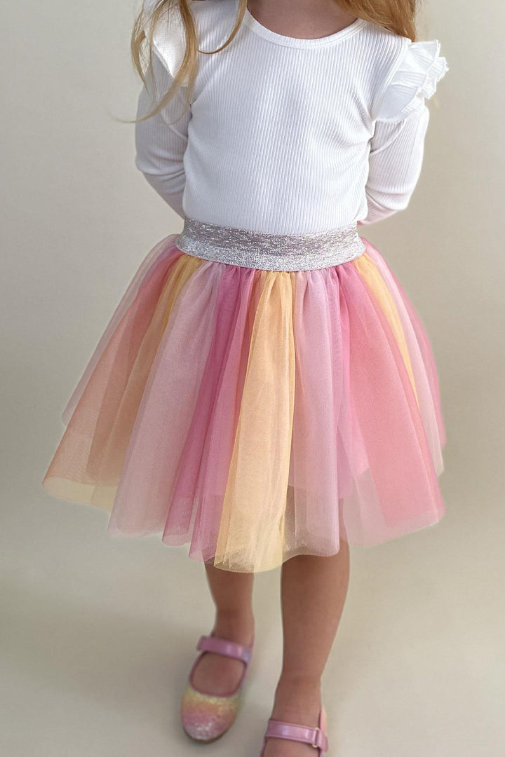 BRE Breeze Girl Child Tutu Skirt Colorful Tulle 50 Years, Mixed Color - Dronten