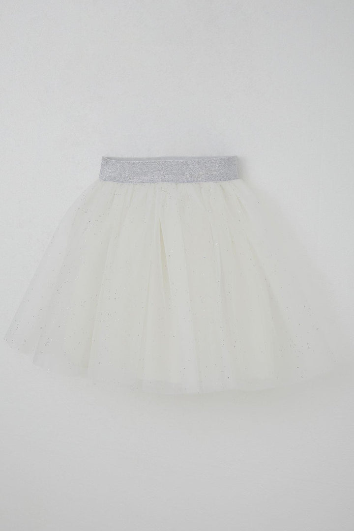 BRE Breeze Girl Child Tutu Skirt with Sim Detail 50 Years, White - Meoqui