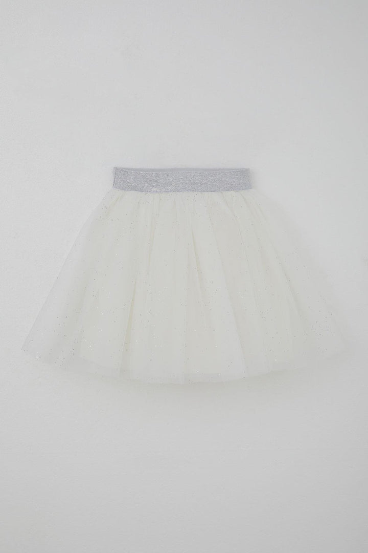 BRE Breeze Girl Child Tutu Skirt with Sim Detail 50 Years, White - Meoqui
