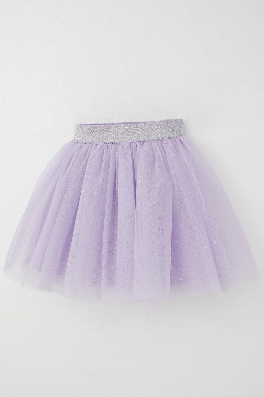 BRE Breeze Girl's Tutu Skirt with Glittery Waistband Elastic 50 Years, Lilac - Antioch