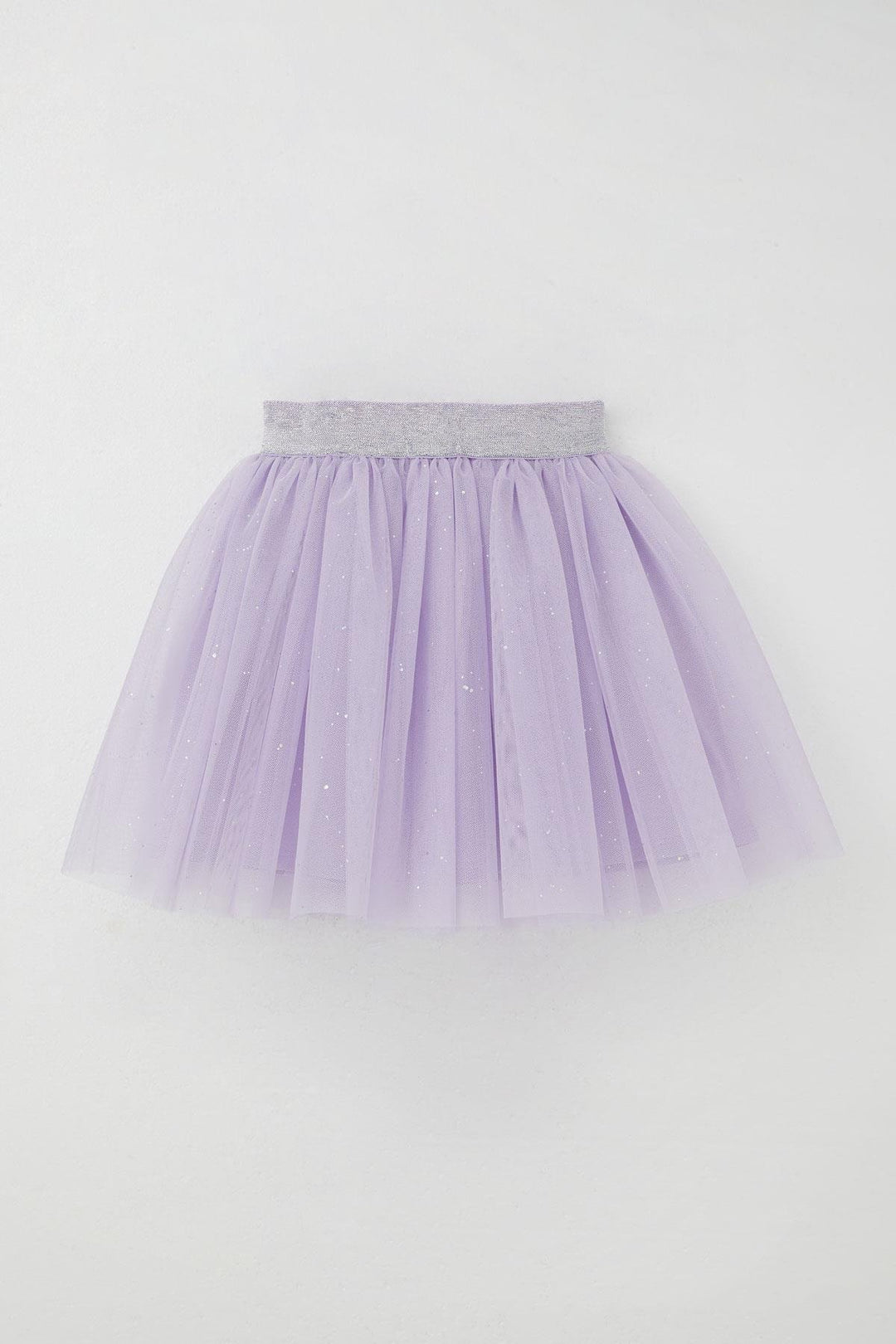 BRE Breeze Girl's Tutu Skirt with Glittery Waistband Elastic 50 Years, Lilac - Antioch