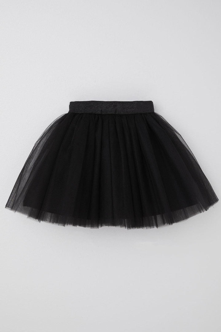 BRE Breeze Girl's Tutu Skirt with Glittery Elastic Waistband 50 Years, Black - Abertawe