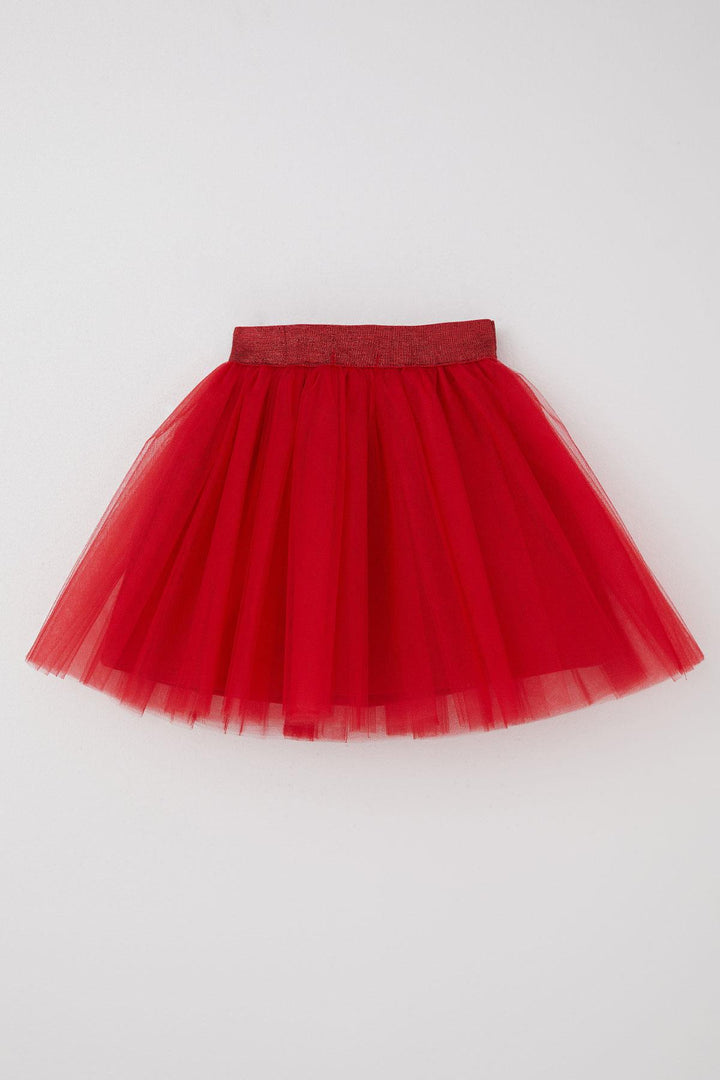 BRE Breeze Girl's Tutu Skirt with Glittery Elastic Waistband, 50 Years, Red - Dormagen