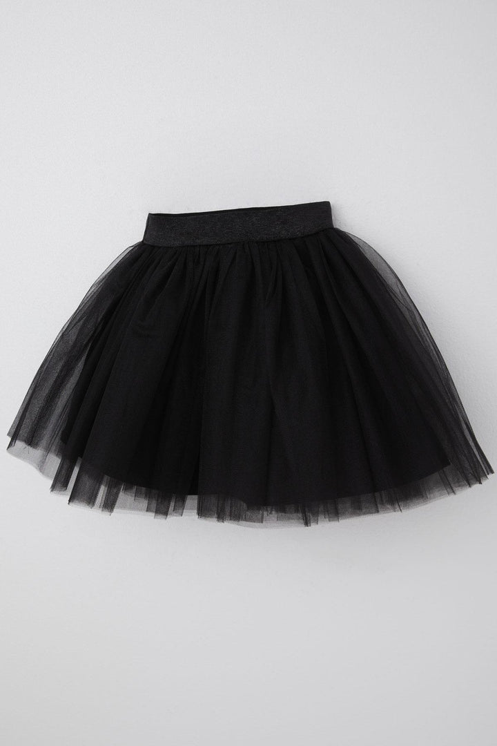 BRE Breeze Girl's Tutu Skirt with Glittery Elastic Waistband 50 Years, Black - Abertawe