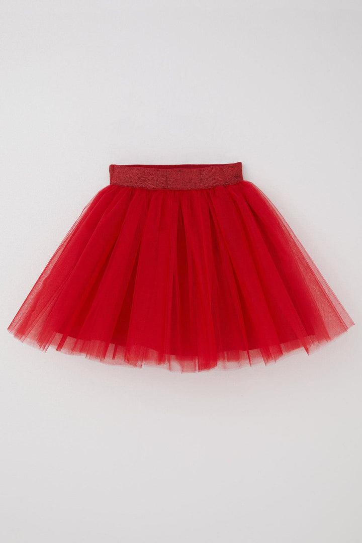 BRE Breeze Girl's Tutu Skirt with Glittery Elastic Waistband, 50 Years, Red - Dormagen