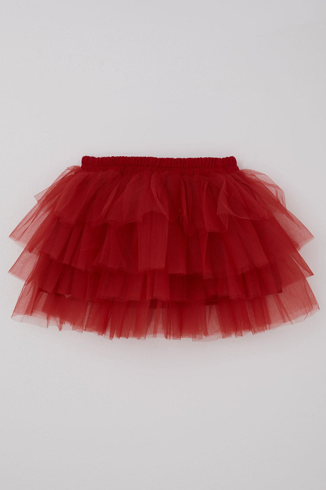 BRE Breeze Girl Child Tutu Skirt Tulle Detailed Layered Bow Accessorized 4-8 Years, Red - Leonberg