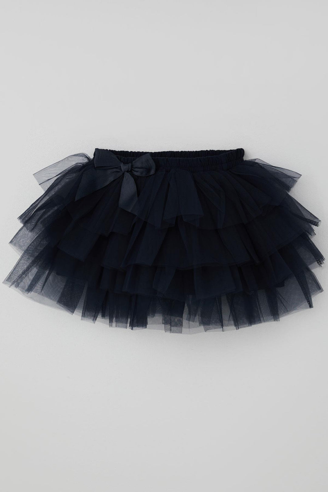 BRE Breeze Girl's Tutu Skirt Tulle Detailed Layered with Bow Accessory 4-8 Years, Navy Blue - Rîbniţa
