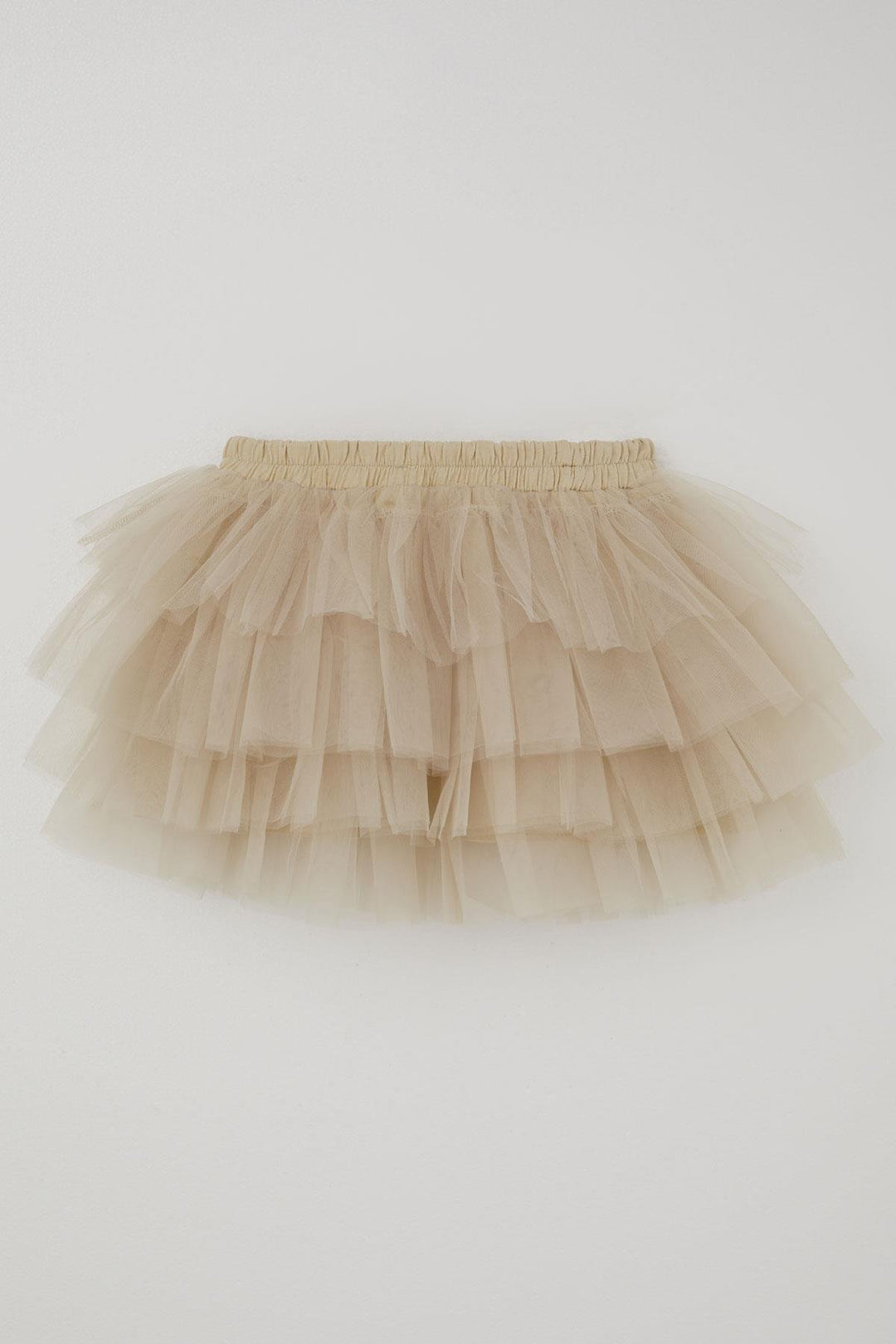 BRE Breeze Girl Child Tutu Skirt Tulle Detailed Layered Bow Accessorized 4-8 Years, Beige - Huelva