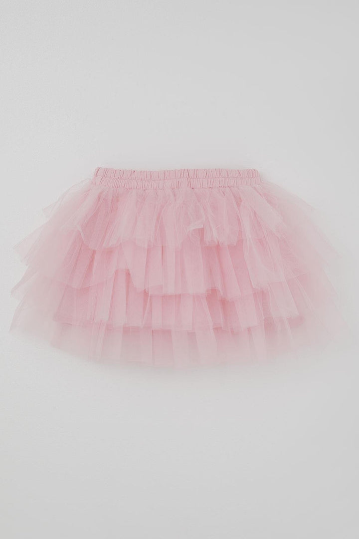 BRE Breeze Girl Child Tutu Skirt Tulle Detailed Layered Bow Accessorized 4-8 Years, Pink - Lowell