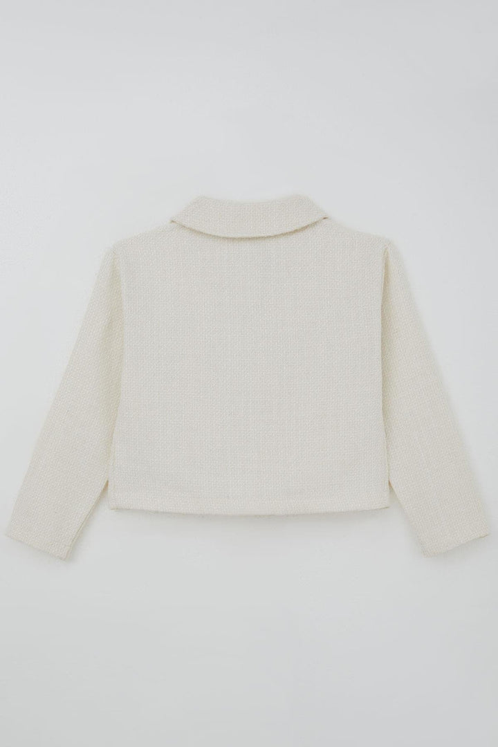 BRE Breeze Girl Child Corduroy Shorts Skirt Set Button Accessorized Self-patterned 50 Years, Ecru - Norfolk