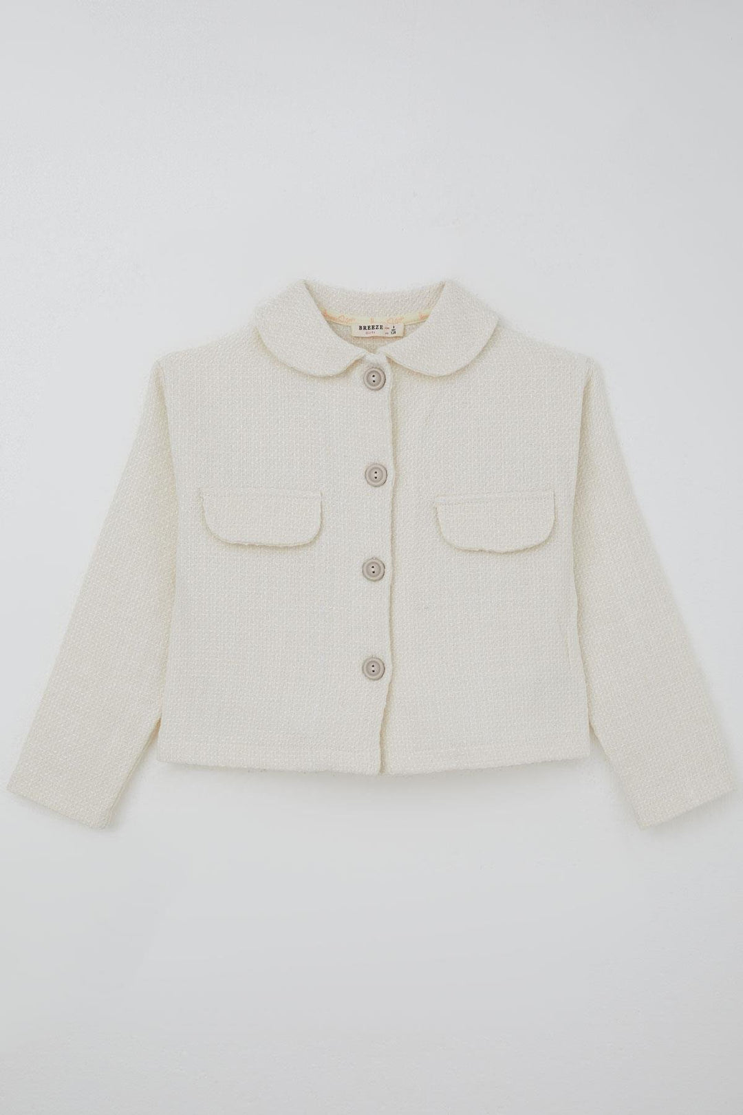 BRE Breeze Girl Child Corduroy Shorts Skirt Set Button Accessorized Self-patterned 50 Years, Ecru - Norfolk