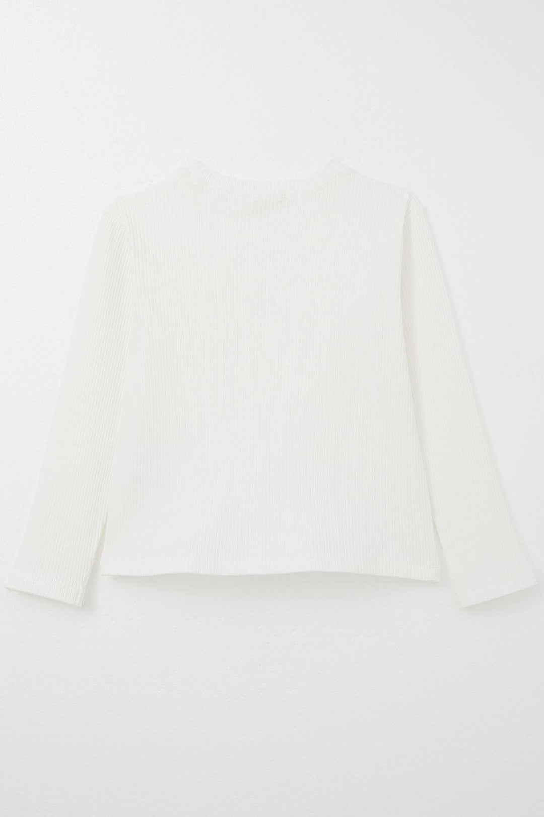BRE Breeze Girl Child Long Sleeve Blouse with Pearl Daisy Embroidery Armored 84 Years, Ecru - Marratxi