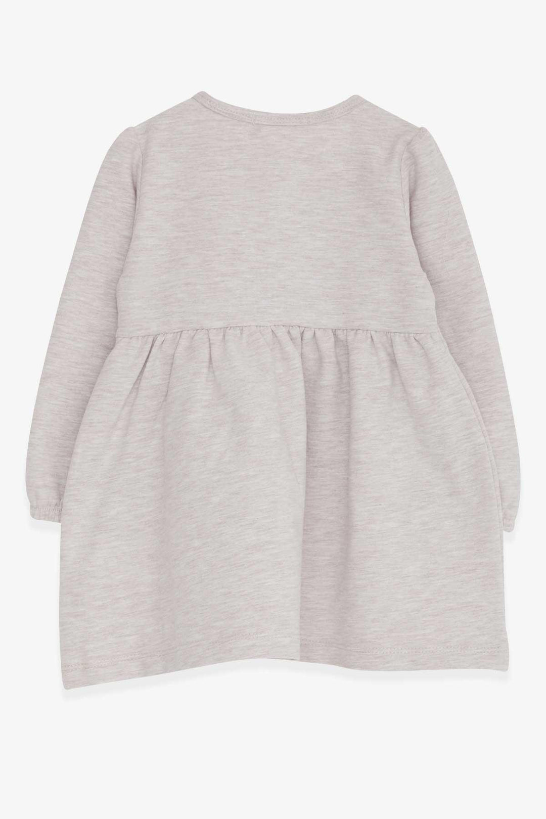 BRE Breeze Girl Child Long Sleeve Dress with Bear Accessory 2-6 Years, Beige Melange - Alès