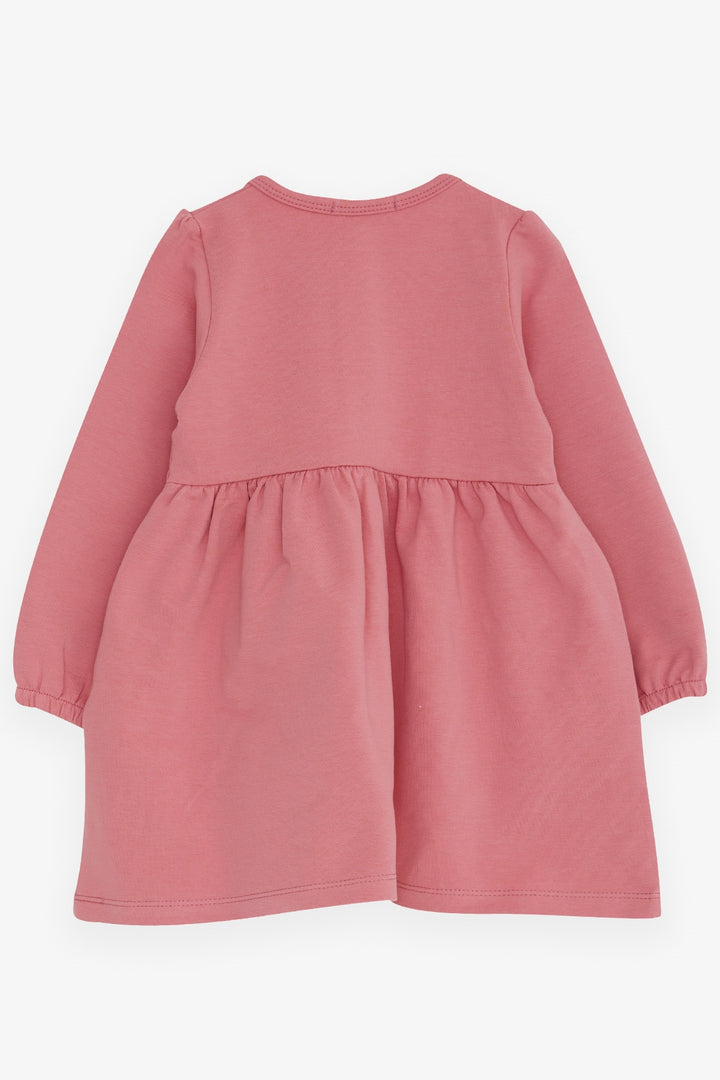 BRE Breeze Girl Child Long Sleeve Dress with Bear Accessory, 2-6 Years, Rose Pink - Maricopa