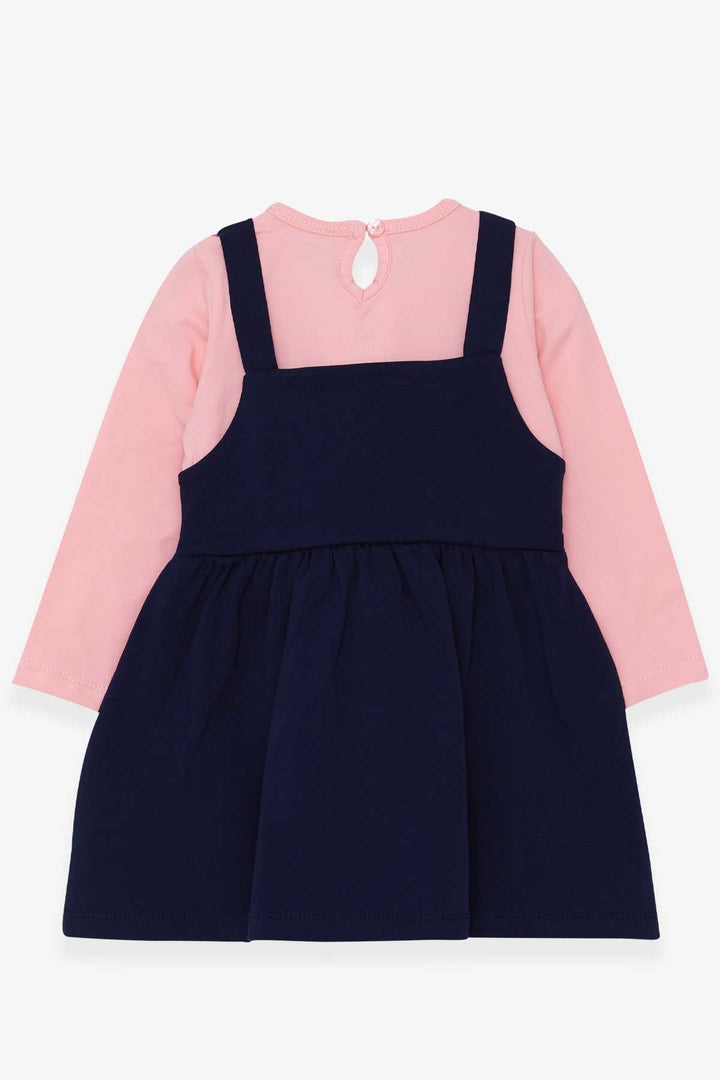 BRE Breeze Girl Child Long Sleeve Dress with Bear Accessory 2-6 Years, Navy Blue - Andria