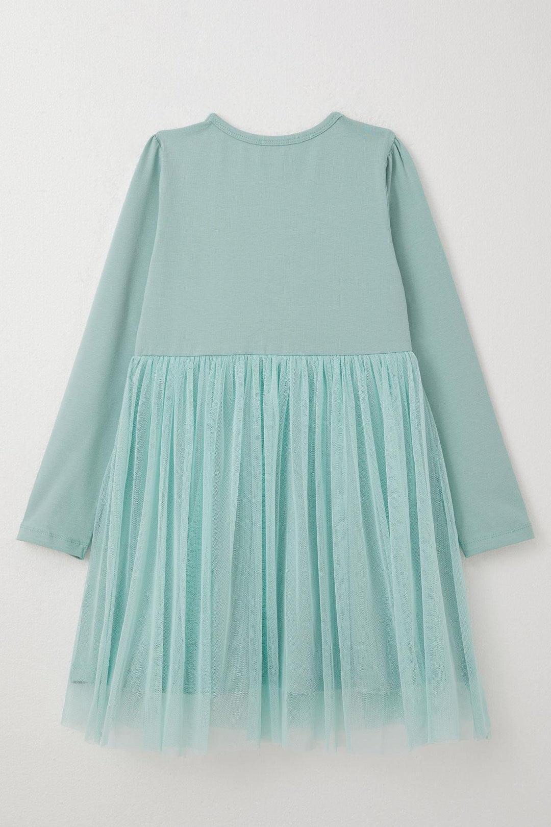 BRE Breeze Girl Child Long Sleeve Dress Spring Themed Flower Printed 4-9 Years, Aqua Green - Redcar