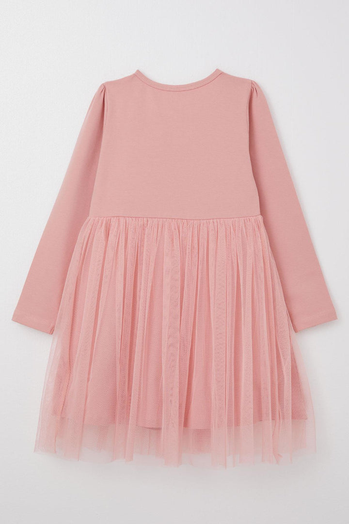 BRE Breeze Girl Child Long Sleeve Dress Spring Themed Flower Printed 4-9 Years, Rose Pink - Freeport