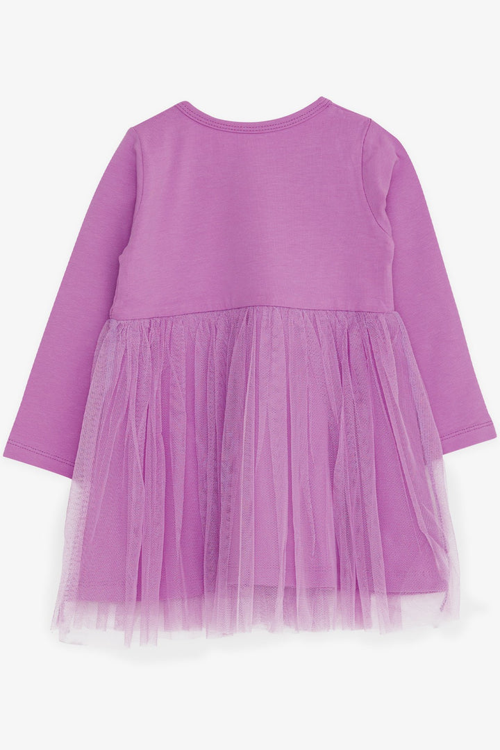 BRE Breeze Girl Child Long Sleeve Dress Printed Tulle 1.5-5 Years, Lilac - Roswell
