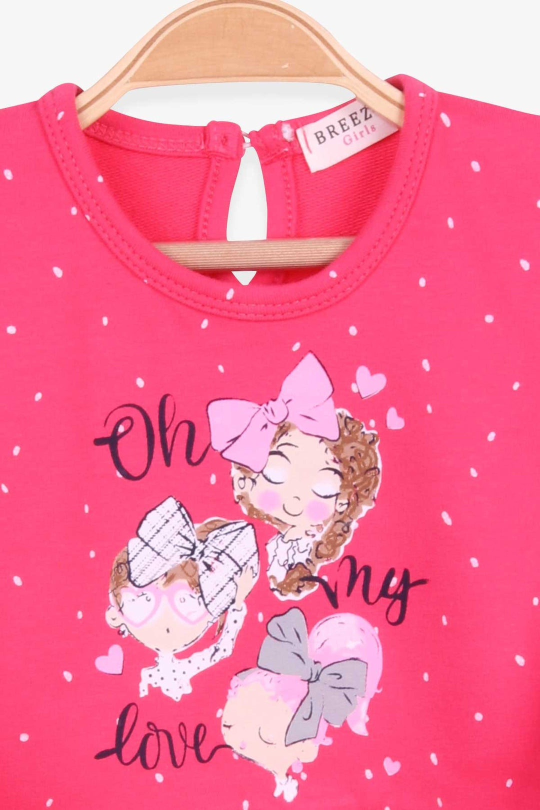 BRE Breeze Girl Child Long Sleeve Dress Baby Printed Patterned 1-4 Years, Coral - Macon