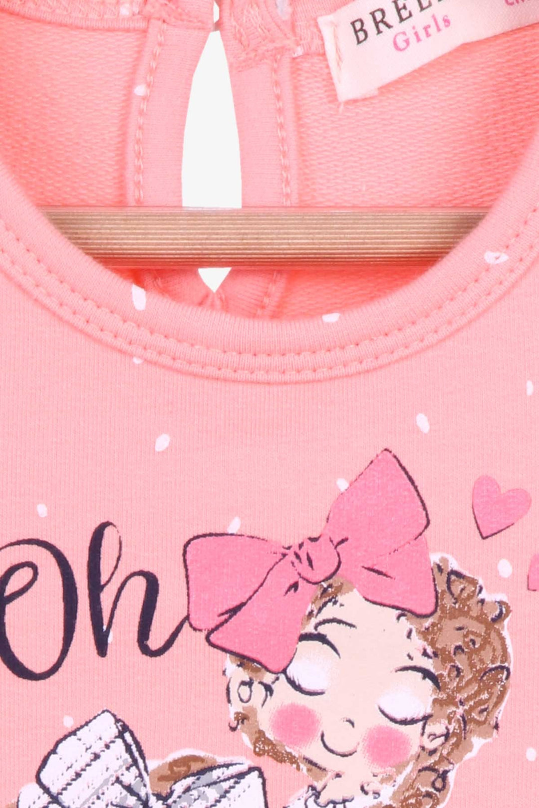 BRE Breeze Girl Child Long Sleeve Dress Baby Printed Patterned 1-4 Years, Salmon - Scarborough