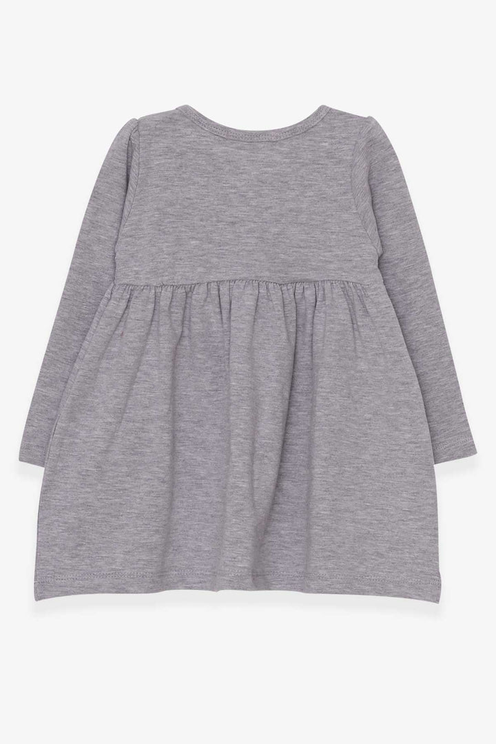 BRE Breeze Girl Child Long Sleeve Dress Floral Girl Printed 2-6 Years, Grey Melange - Braintree