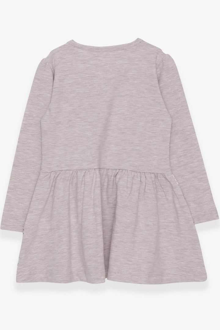 BRE Breeze Girl Child Long Sleeve Dress Floral Printed Patterned 3-7 Years, Beige Melange - Río Grande