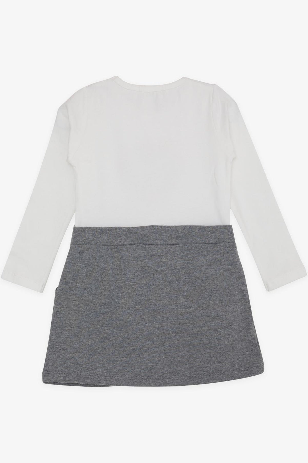 BRE Breeze Girl Child Long Sleeve Dress with Button Accessory Bow 3-8 Years, White - Châteauroux