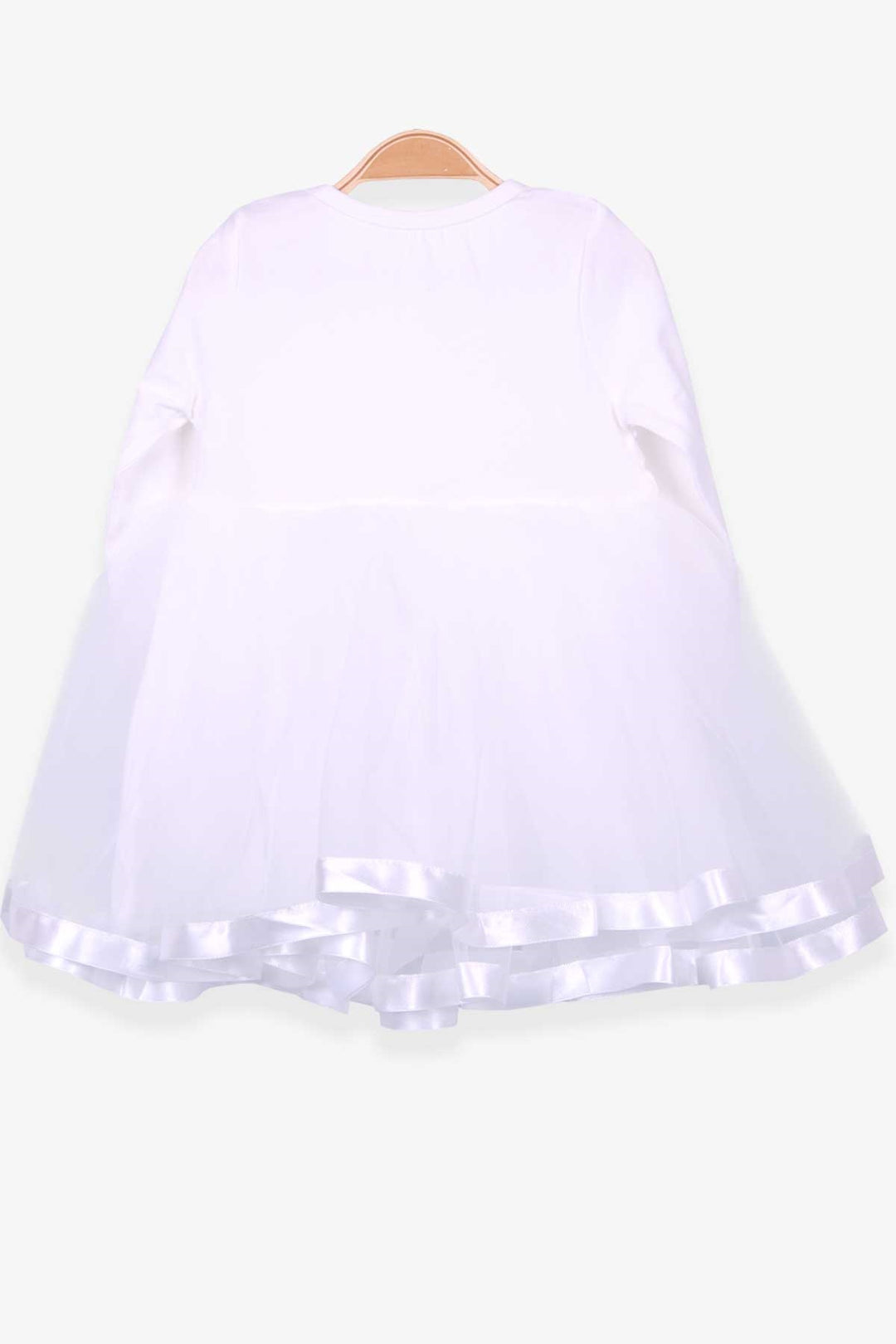 BRE Breeze Girl Child Long Sleeve Dress with Bow 1.5-5 Years, Ecru - Edinburgh